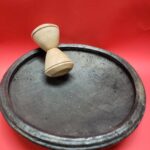 AFRICAN HANDMADE CLAY EARTHENWARE POT / APOTOYEWA / WOODEN GRINDER / ASANKA BOWL / MEDIUM SIZE /PILON EN BOIS/ PARFAIT POUR LE BROYAGE (25.0LBS)