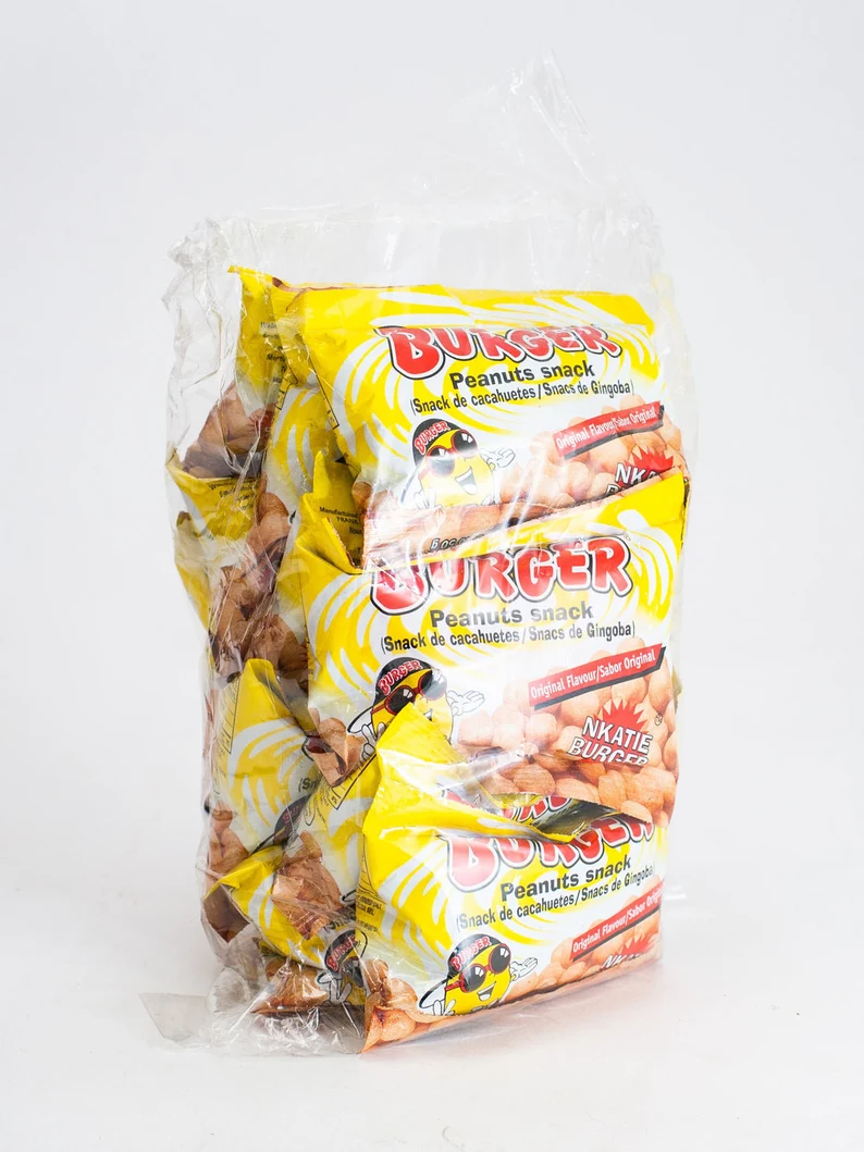 NKATIE BURGER PEANUTS GHANA NIGERIAN SNACK (PACK OF 12) (0.92LBS)