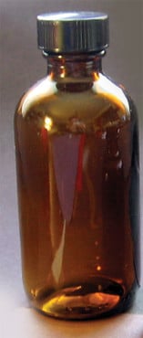 4 oz. Amber Round Bottle – Set Of 12