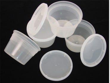 16 oz. Clear Containers w/Lids 12 pk.